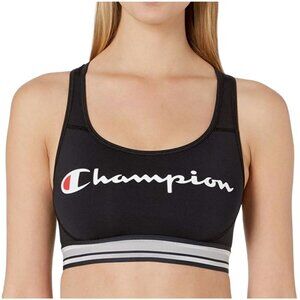 Champion Sports Bra The Authentic Script Logo Womens Moderate Support Wicking
